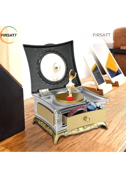 Aynalı Müzik Mücevher Kutusu Dans Eden Balerin Müzik Kutusu Sevgililer Doğum Günü Ev Ofis Hediyesi