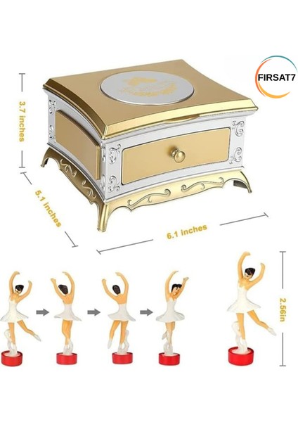 Aynalı Müzik Mücevher Kutusu Dans Eden Balerin Müzik Kutusu Sevgililer Doğum Günü Ev Ofis Hediyesi
