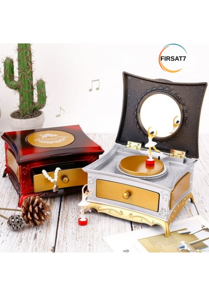 Aynalı Müzik Mücevher Kutusu Dans Eden Balerin Müzik Kutusu Sevgililer Doğum Günü Ev Ofis Hediyesi