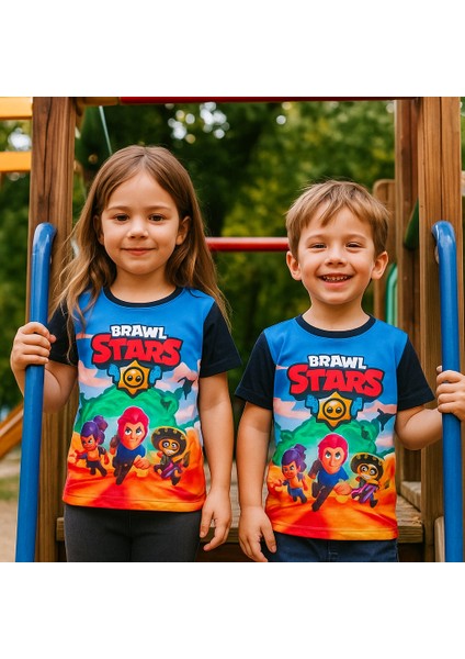 Brawl Stars Çocuk Tişört T-Shirt Digital Baskılı