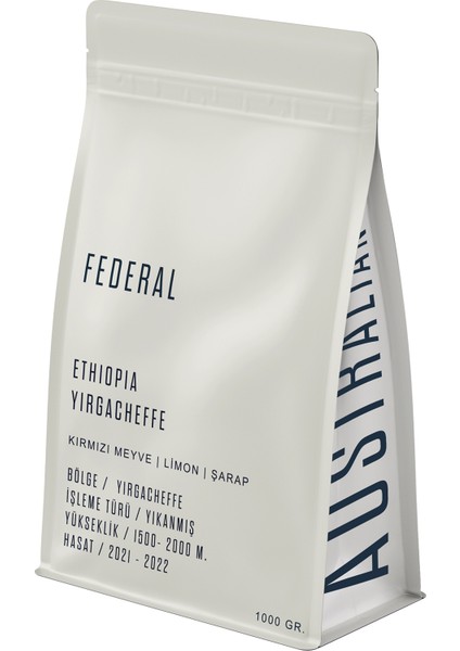 Ethiopia Yirgacheffe (Çekirdek Kahve) 1kg modelleri