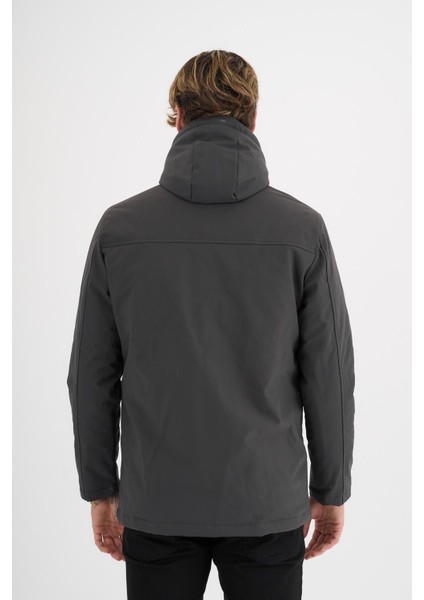 Erkek Gri %100 Su ve Rüzgar Geçirmez Kürklü Çıkartılabilir Kapüşonlu Mont&kaban indirimleri