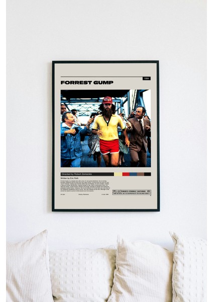 Forrest Gump Film Posteri - Siyah Çerçeveli