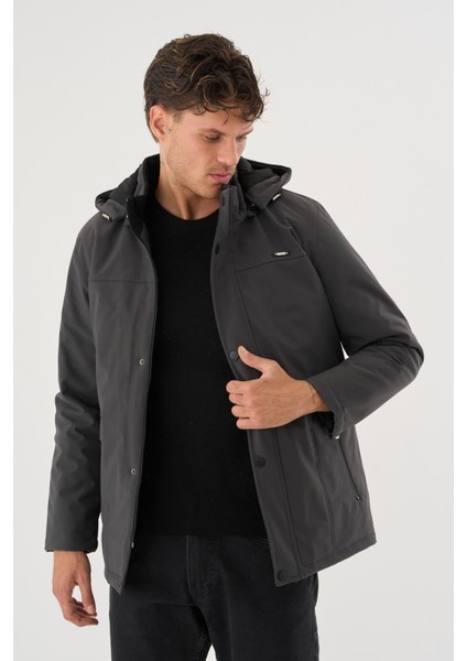 Erkek Gri %100 Su ve Rüzgar Geçirmez Kürklü Çıkartılabilir Kapüşonlu Mont&kaban modelleri