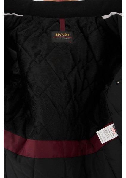 Erkek Siyah Pamuk Polyester Karışımlı Kürklü Çıkartılabilir Kapüşonlu Mont&kaban indirimleri