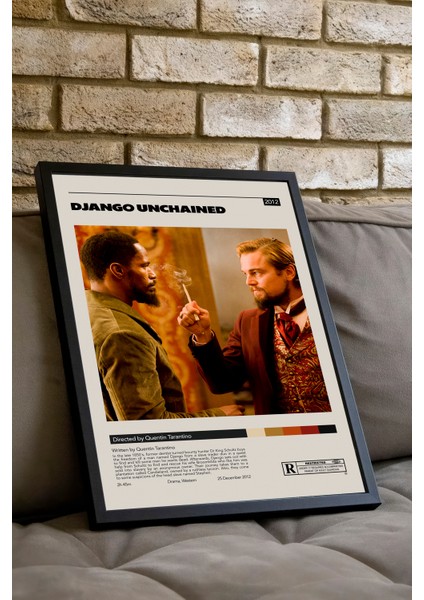 Django Unchaıned Film Posteri - Siyah Çerçeveli fiyatları
