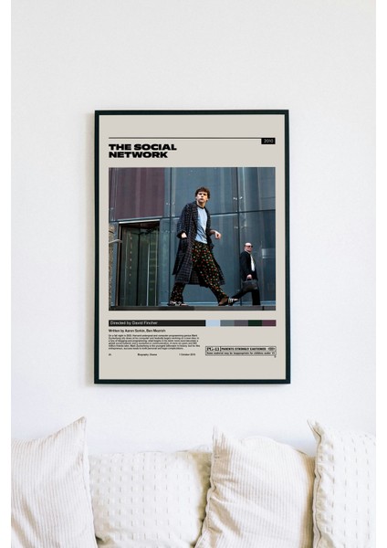 The Social Network Film Posteri - Siyah Çerçeveli