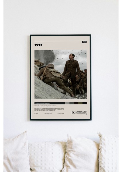 1917 Film Posteri - Siyah Çerçeveli