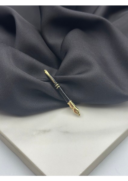 Siyah Mineli Gold Dolmakalem Öğretmen Meslek Figürlü Broş Yaka Iğnesi fiyatları