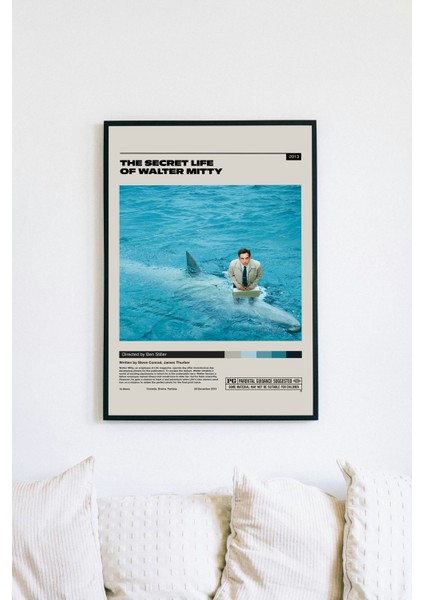 The Secret Lıfe Of Walter Mıtty Film Posteri - Çerçeveli