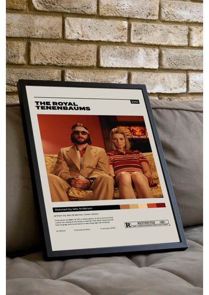 The Royal Tenenbaums Film Posteri - Siyah Çerçeveli fiyatları
