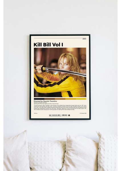 Kill Bill Film Posteri - Siyah Çerçeveli