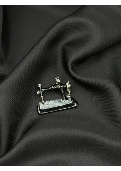Siyah Mineli Terzi Dikiş Makinesi Figürlü Broş Yaka Iğnesi modelleri