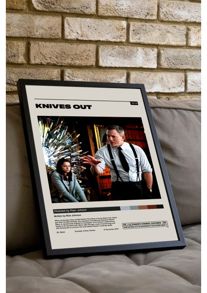 Knıves Out Film Posteri - Siyah Çerçeveli fiyatları