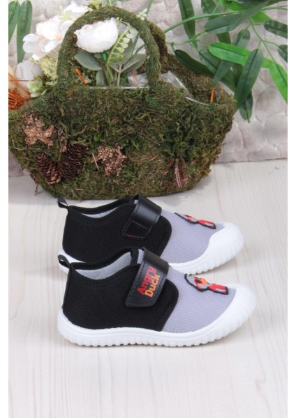 3453 Gz Ördek Figürlü Anaokulu Kreş Ev Erkek Çocuk Keten Panduf Ayakkabı fiyatları