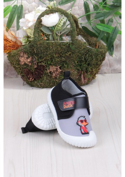 3453 Gz Ördek Figürlü Anaokulu Kreş Ev Erkek Çocuk Keten Panduf Ayakkabı fırsatları