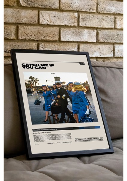 Catch Me If You Can Film Posteri - Siyah Çerçeveli fiyatları