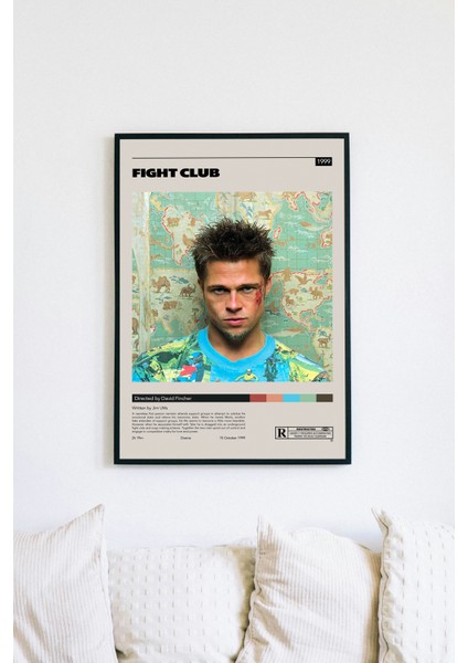 Fıght Club ( Dövüş Kulübü ) Film Posteri - Çerçeveli
