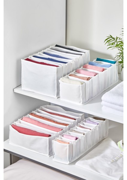 11 Gözlü Çok Amaçlı Dolap ve Çekmece Organizer, Beyaz, Pratik ve Şık Tasarım fiyatları