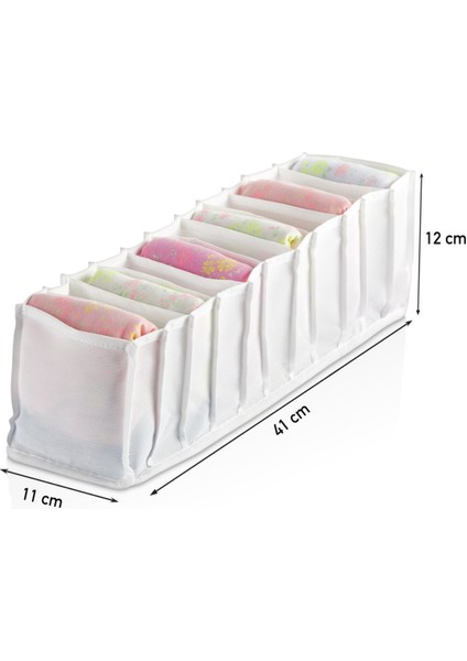 11 Gözlü Çok Amaçlı Dolap ve Çekmece Organizer, Beyaz, Pratik ve Şık Tasarım modelleri