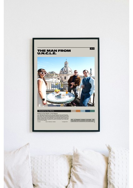 The Man From U.n.c.l.e. Film Posteri - Siyah Çerçeveli
