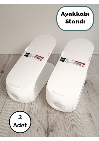 Beyaz Ayakkabı Düzenleme Rafı ve Rampası, Pratik Depolama Çözümü