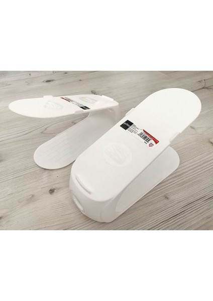 Beyaz Ayakkabı Düzenleme Rafı ve Rampası, Pratik Depolama Çözümü