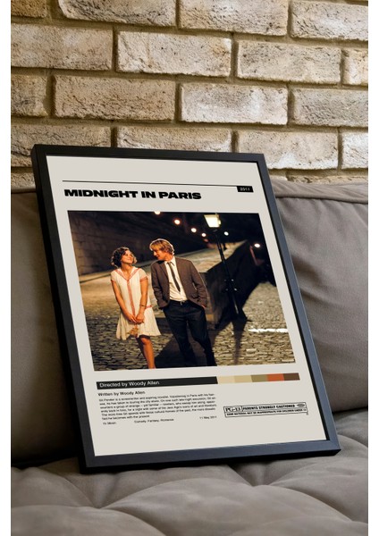 Mıdnıght In Parıs Film Posteri - Siyah Çerçeveli fiyatları