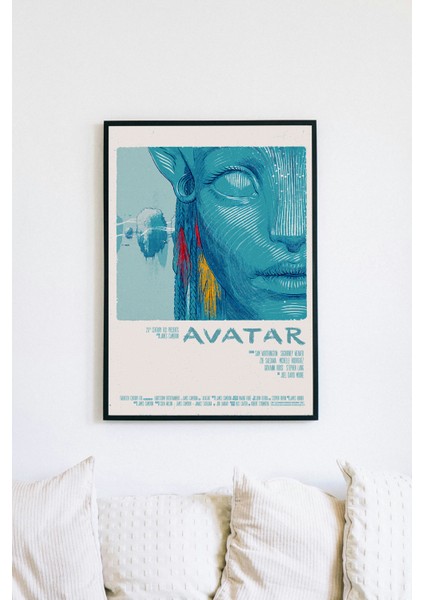 Avatar Tasarım Poster - Yüksesk Kalite Avatar Poster-Çerçeveli
