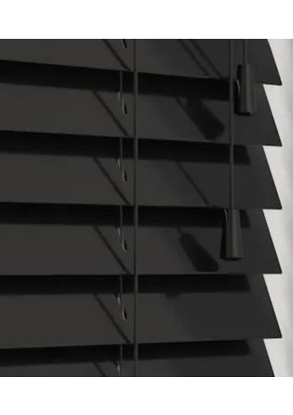 Wooden Blinds %100 Doğal Ahşap Jaluzi Perde 50MM, Alüminyum Kasalı Yüksek Kaliteli - Siyah (Kurdelasız) indirimleri