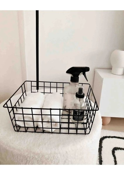 Siyah Çok Amaçlı Masaüstü ve Dolap Içi Organize Düzenleyici