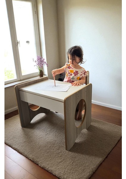 Montessori Çocuk Oyun & Aktivite & Çalışma Masa ve Sandalyesi 1-5 Yaş fiyatları