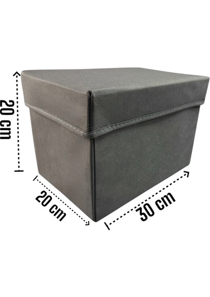 Gri Çok Amaçlı Kapaklı Saklama Kutusu, 30X20X20 Cm, Düzenleyici Kutu modelleri