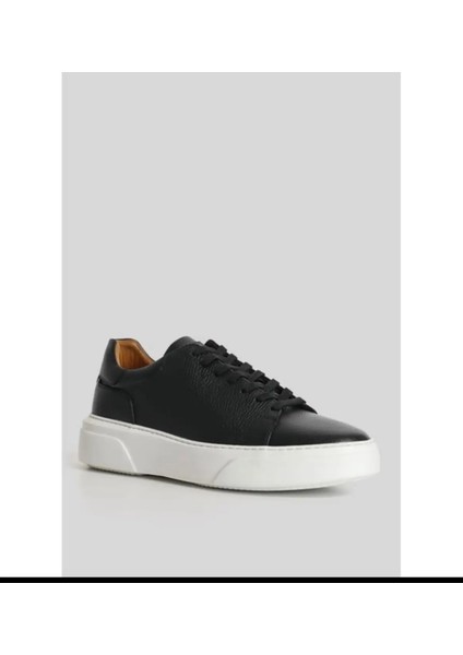 “erkek Siyah Hakiki Deri Sneaker - Kalın Tabanlı Günlük Spor Ayakkabı” modelleri