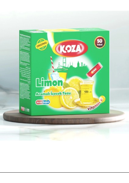 Koza Tek Içimlik Limon Aromalı Toz Içecek 50'li