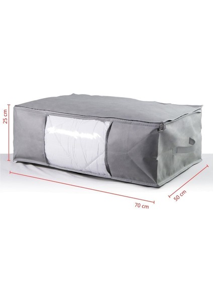 3'lü Gri Set, 70X50X25CM Pencereli Çekyat ve Baza Altı Düzenleyici fiyatları