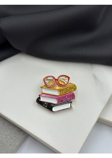Kitaplar ve Gözlük Figürlü Meslek Broş Yaka Iğnesi fiyatları