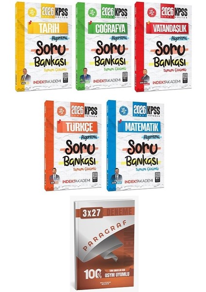 Indeks + Anla Kazan 2026 Kpss Genel Yetenek Genel Kültür Algoritma Soru Bankası 5 Li Set Indeks Akademi Yayıncılık
