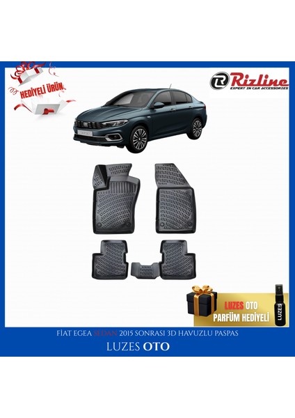 Fiat Egea Sedan 3D Havuzlu Paspas 2018 Model Uyumlu