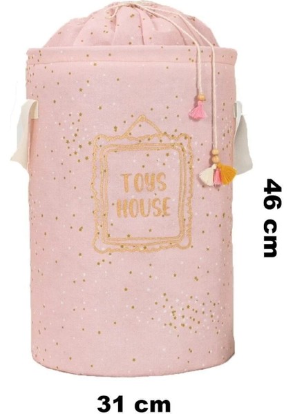 Pembe Yuvarlak Bebek Çamaşır Sepeti, Pratik ve Şık Tasarım fiyatları