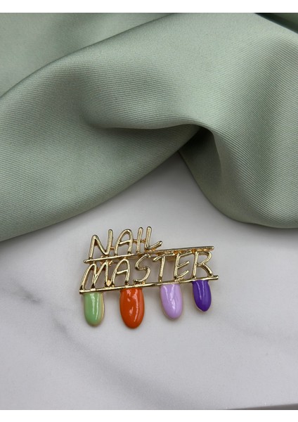 Nail Master Tırnak Tasarımcı Tasarım Meslek Broş Yaka Iğnesi