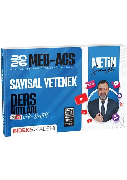 İndeks Akademi 2026 MEB-AGS Sayısal Yetenek Video Ders Notları