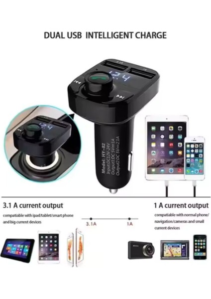 Bluetooth Fm Transmitter Araç Kiti X8 | 15W Hızlı Şarj, Oto Çakmaklık, USB Mp3 Çalar, Müzik ve Radyo modelleri