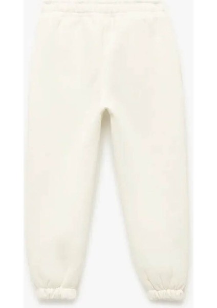 Şardonlu Beli Bağcıklı Cepli Jogger Ekru Kız Bebek Eşofman Altı 6WMG40031AK fiyatları
