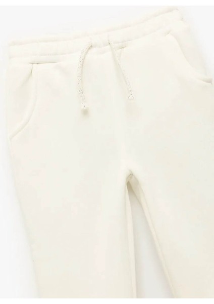 Şardonlu Beli Bağcıklı Cepli Jogger Ekru Kız Bebek Eşofman Altı 6WMG40031AK modelleri