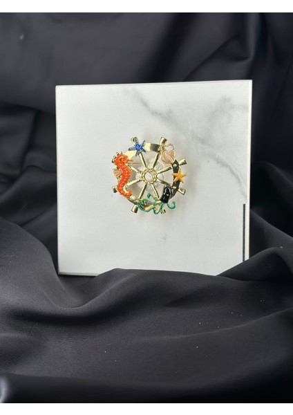 Deniz Canlıları ve Dümen Figürlü Yaz Broş Yaka Iğnesi modelleri