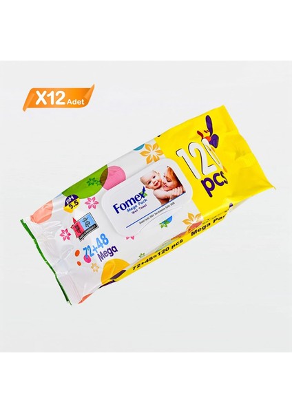 Islak Mendil 120 Li 12 Adet