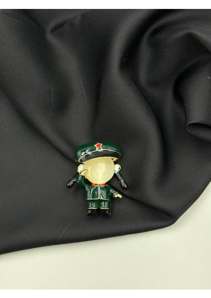 Yeşil Mineli Asker Kamutan Jandarma Meslek Broşu Yaka Iğnesi fiyatları
