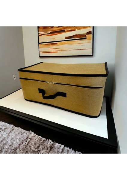 Büyük Boy Keçe Hurç, Dolap Üstü, 60X45X20 Cm, Bej Renkli, Şık ve Kullanışlı Seçenek fiyatları