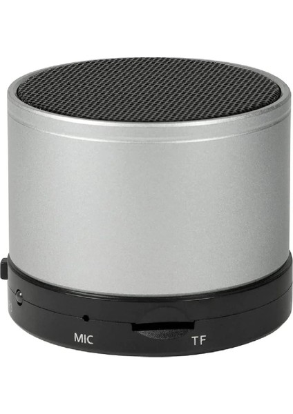 SP0051 Bluetooth Hoparlör 3W RMS Güç, Kablolu ve Kablosuz Bağlantı, Gümüş Renk, Kompakt Taşınabilir Tasarım